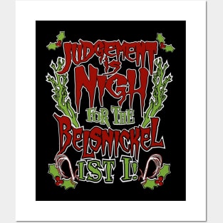 Belsnickel Judgement is Nigh Funny Christmas Gothic Horror Posters and Art